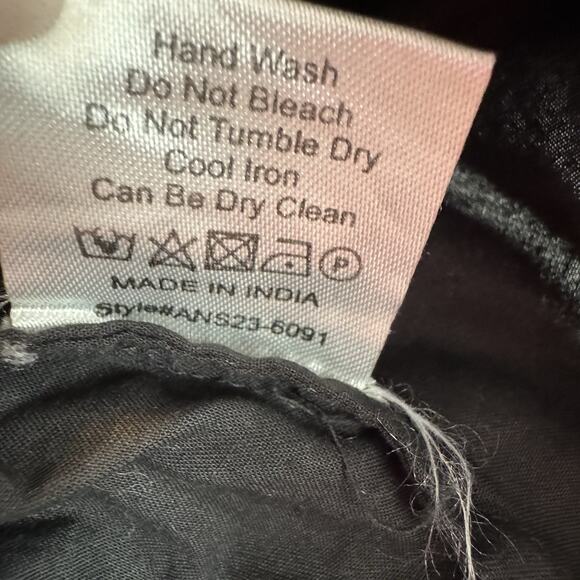 Love the Label Women Rosaline Mini Dress Size S Black Cotton Romantic Cottage - Picture 8 of 16